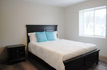 The bedrooms in the apartments at 5 West Road are airy and bright