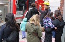 The Huntsville/Lake of Bays Fire Department visits Huntsville Public Library