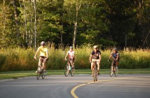 Riders enjoyed the evening sun on Town Line Road E