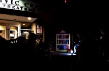 The ghost of Tom Thomson reads from his journal at Civic Square