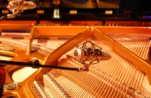 Inside the Seiler grand piano at the Algonquin Theatre