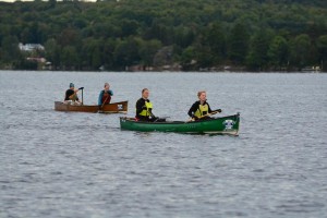 Julia Demianuik and sister Kim Thomas (green boat) were first time competitors in this year's race