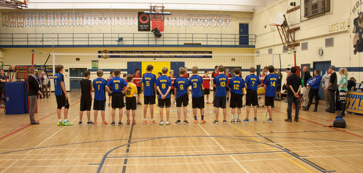 The Hoyas stand together after a tough loss to BMLSS in the MPS finals