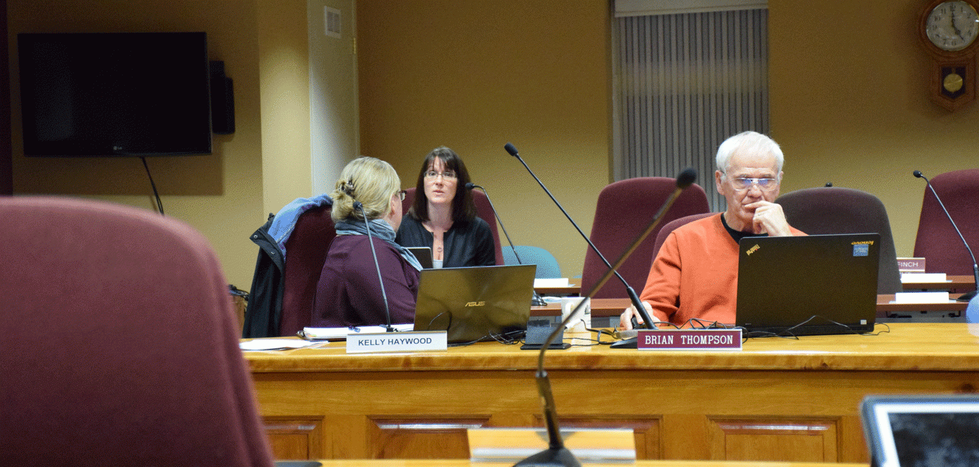 Huntsville CAO, Denise Corry, talks to members of the Economic Development Committee about the Town’s budget difficulties ahead.