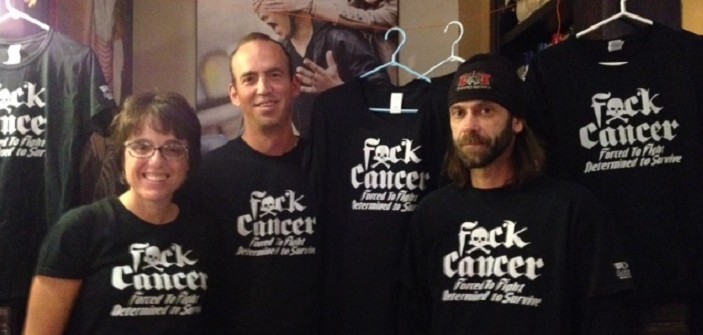 F*ck Cancer t-shirts were sold as part of a fundraiser for Dave MacDonald. Photo by Karen Broad.
