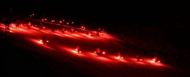 The Torchlight Parade at Hidden Valley Highlands Ski Area 
