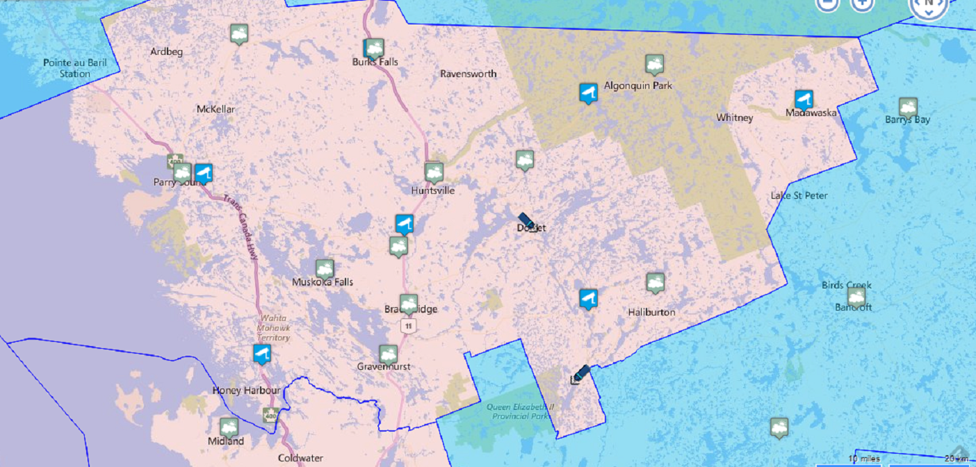 A view of Huntsville's highways on TrackMyPlow.com showing the location of plows and stationary cameras, and local weather conditions.