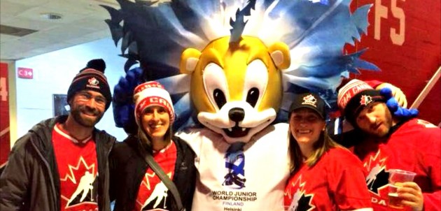 Huntsville fans cheer on Team Canada rinkside as World Juniors quarterfinals begin