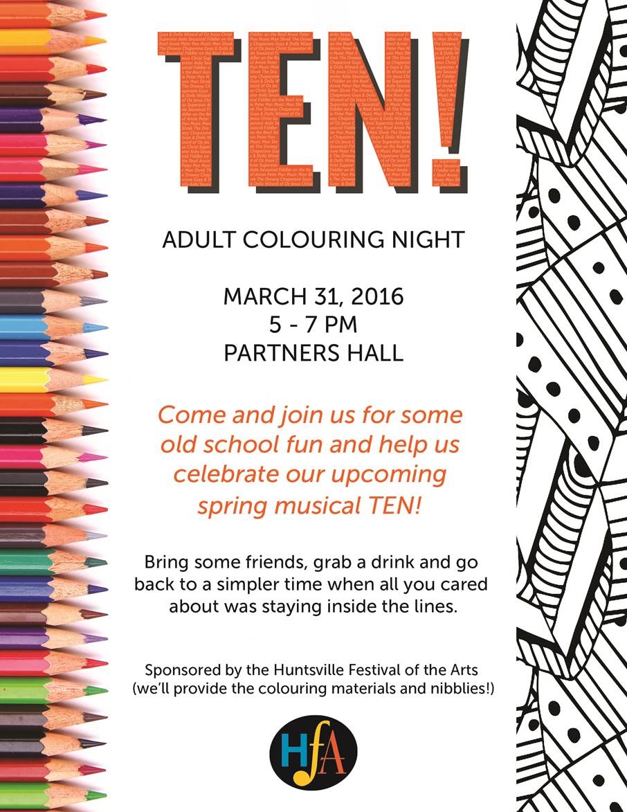 HFA TEN! Colouring night