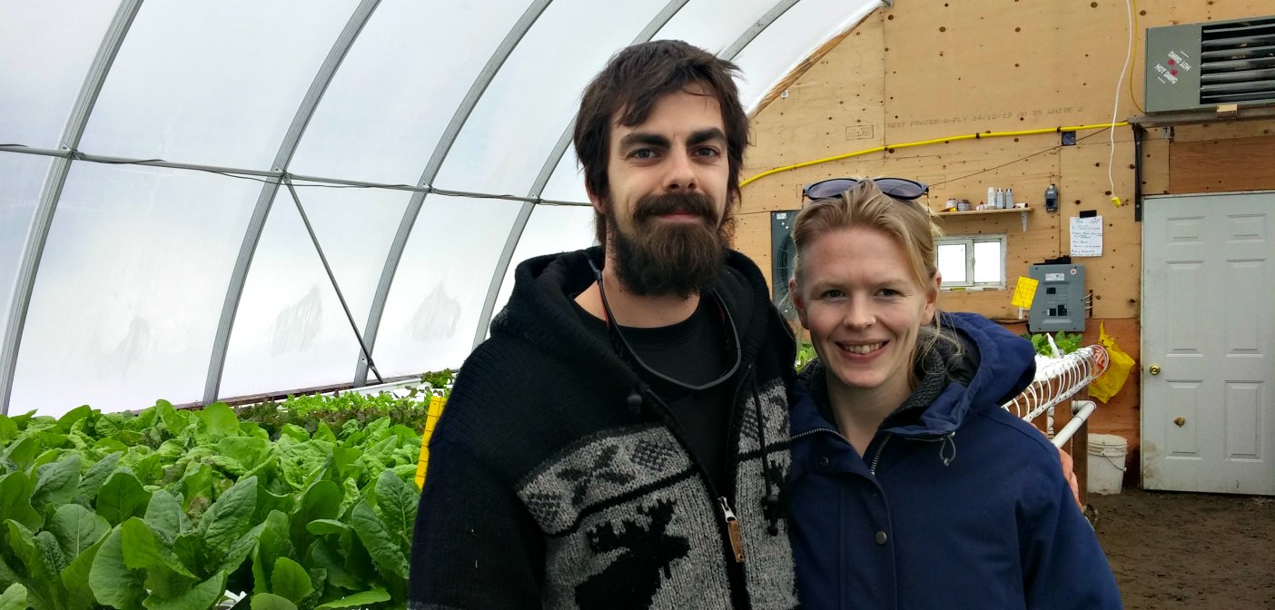 Oliver Wolfe (left) and Jenny Spring are excited for the Spring Farm’s growth this season.  (Photo: Emily Blackman)