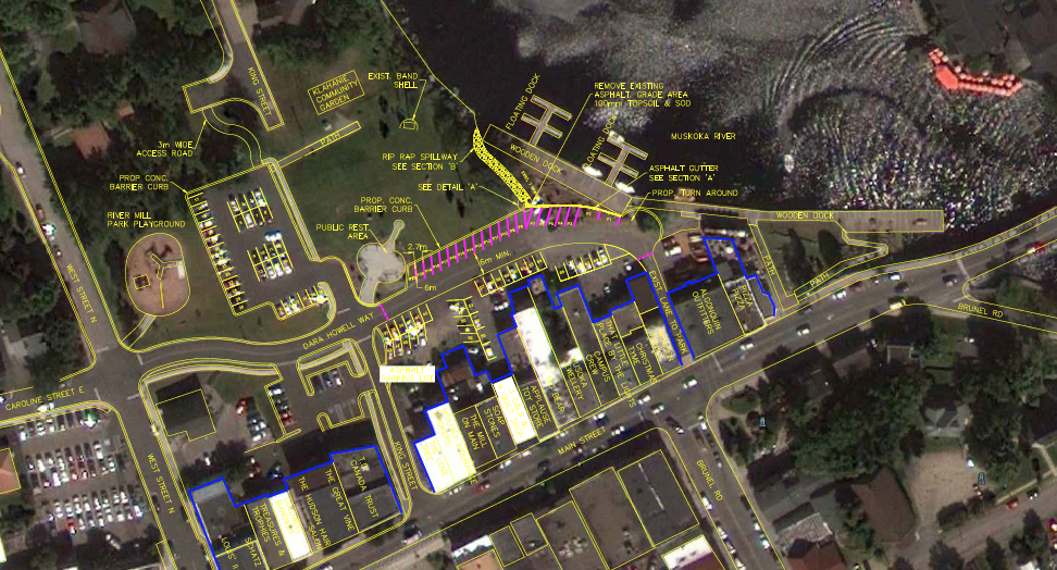 Angled scenario, 21 parking spots
