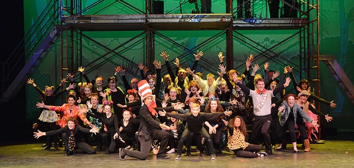 The TEN! cast in a scene from Seussical. Photo: HFA.