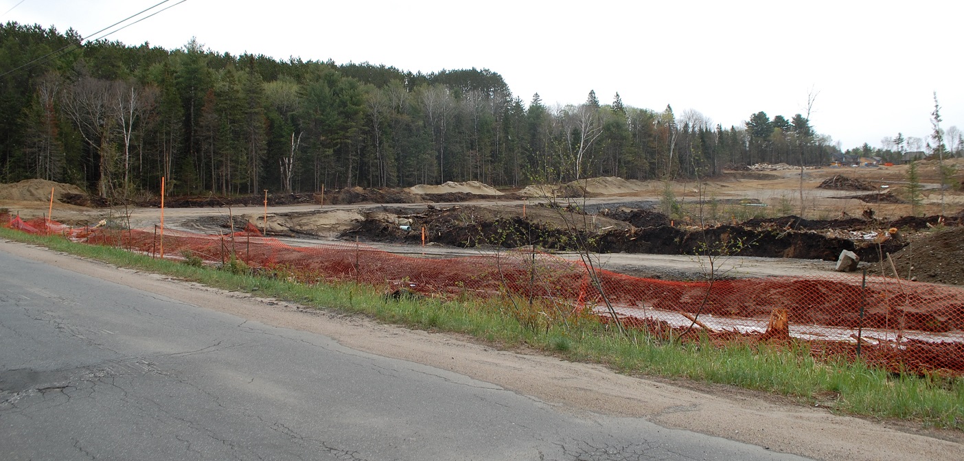 Trees have been clear cut adjacent to Golf Course Road for the new Settler’s Ridge  development
