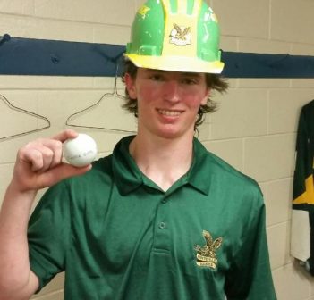 AJ Campbell scores his first goal as a Jr C Hawk.