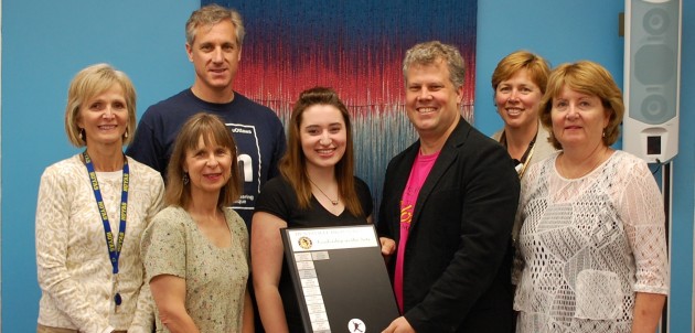 HHS and HFA present Leadership in the Arts scholarships to two students