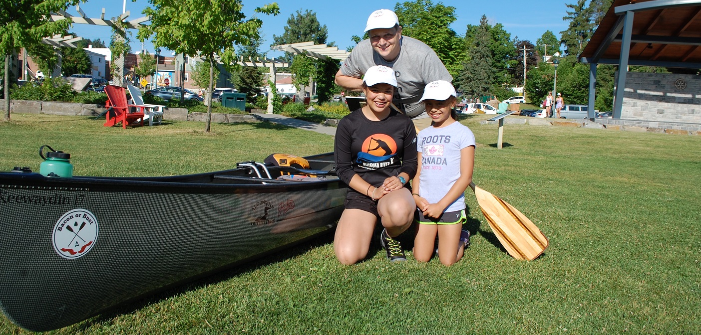 Matt (back), Bronwyn (left) and Isobel James