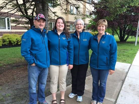 Caitlyn thanked her parents, her teacher and her school for being so supportive. (From left) Shane Gill, Caitlyn Gill, Lea Anne Zielonko, and Sandra Gill in Moncton.