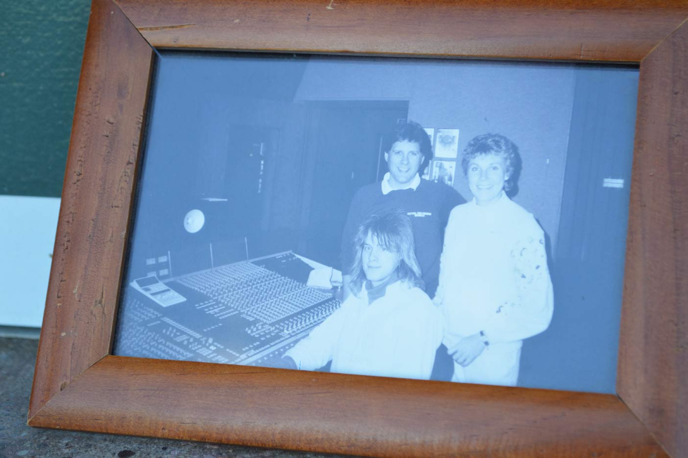 A special moment in time: Andre (sitting) with the legendary Anne Murray, who he worked with when he was just 21. 