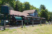 The Portage Flyer train station is a recreation of what train stations looked like at the time.
