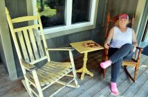Linda Rosbottom on her deck