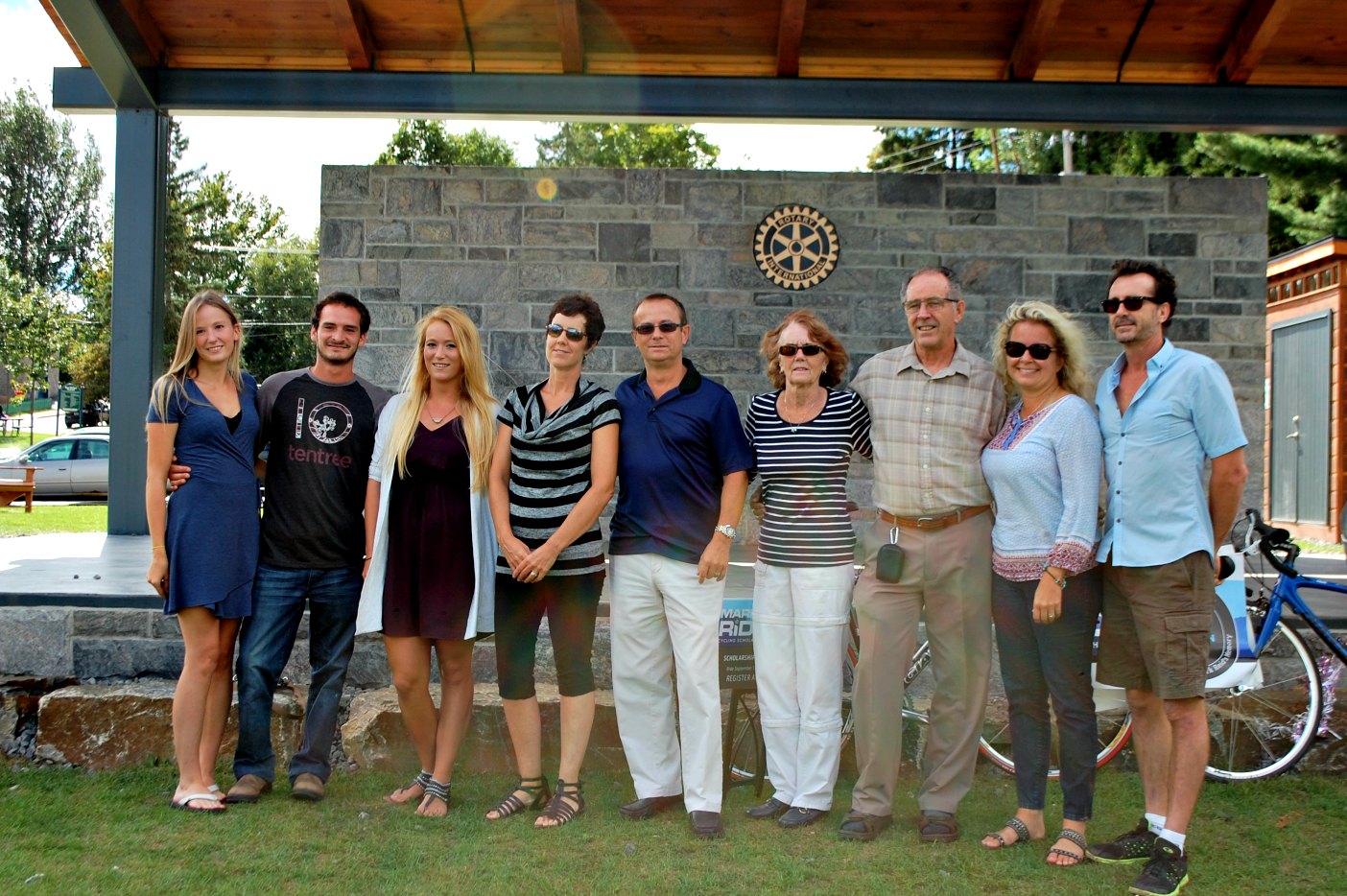 Mark's Ride scholarship recipient Bonnie Greenaway with the Reid family