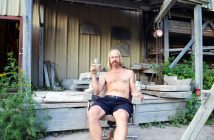 Rudi Stade in a Muskoka granite office chair