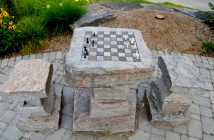 Rock chess table by Rudi Stade
