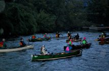 Tandem paddlers Muskoka River X