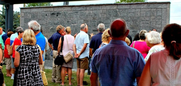 Rotary unveils engraved wall on River Mill Park bandshell
