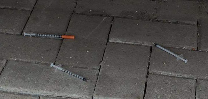 Hypodermic needles are turning up in all the wrong places in town lately.