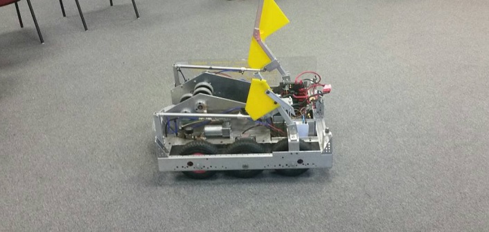 The Hoyas Robotics team robot, Valkyrie, will be at the library for the Youth Tech Extravaganza (Photo: Hoyas Robotics)