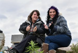 Sue Hayes (left) and Denise Mitchell