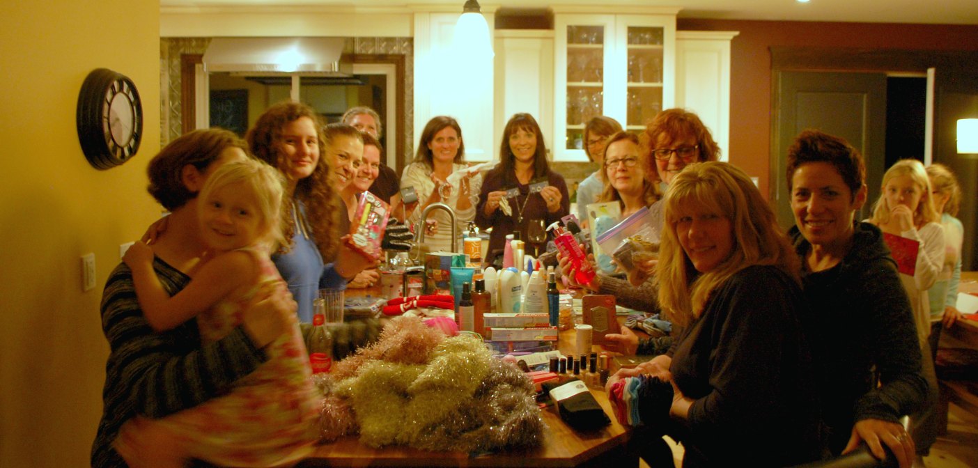 This group of women gathered in support of The Shoebox Project in Huntsville