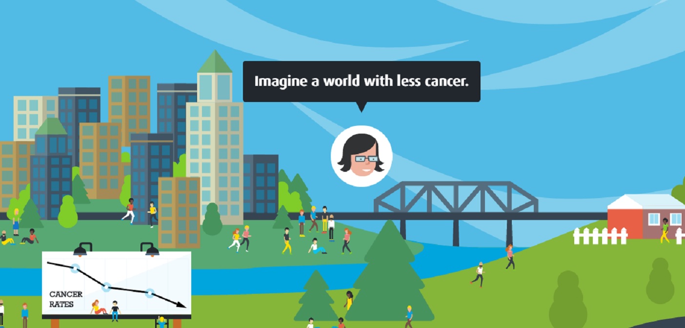 Screenshot from the Canadian Cancer Society’s cancer prevention tool at itsmylife.cancer.ca