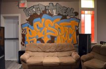 Graffiti art at The Door Youth Centre