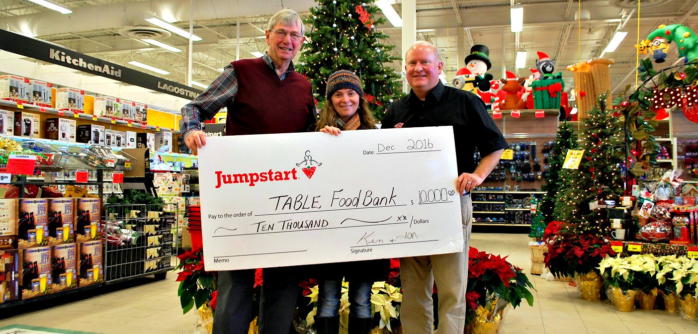 Canadian Tire donates 10,000 to The Table; charity hopes others follow