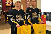 Huntsville Midget AE Otters #12 Cam Aben and #3 Chase Jankovic
