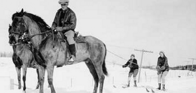 It’s Wayback Wednesday: Horse skijoring