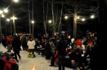 The rest area is a busy place on Fire and Ice Nights at Arrowhead Provincial Park (Photo: Cheyenne Wood)