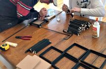 Cameron and Iain Renwick created the frames for all of the paintings (Photo: Helena Renwick)