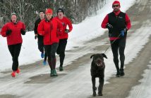 Twenty runners and one pooch took to Huntsville streets for the fun run