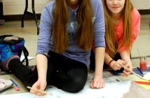 Pine Glen students Raili Makela (left) and Lexa Madill