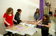 (From left) Spruce Glen students Shelbie Schumacher, Alexus Martin-Smith, Chloe Punkari and Ella Cushman