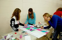 (From left) Maia Warden, Grace Kujala and Deahlia Miller from Pine Glen
