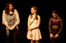 (From left) Huntsville's Got Talent finalists Amy Wallace, Josie Robinson and Lyall Turvey await the judges' decision