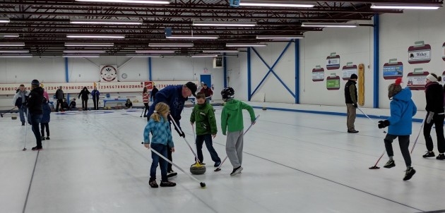 It was a full house at the Huntsville Curling Club’s Family Day open curling session