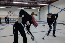 Sweeping keeps the rock on track as it makes its way to the house