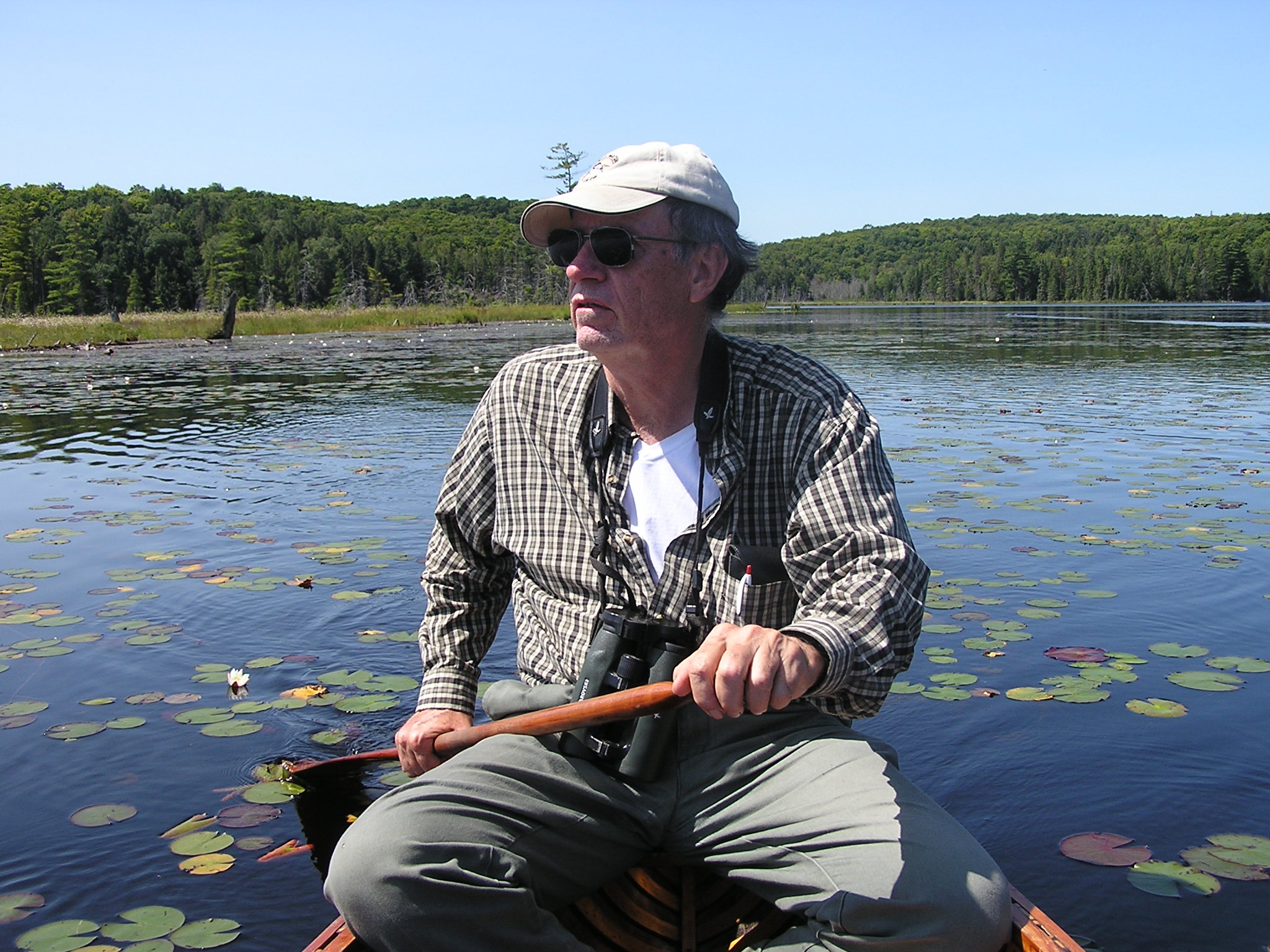 Ron Tozer in his element, birding in Algonquin Park. (Photo by Laura Tozer)