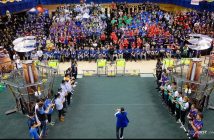 The alliances line up prior to competition (Photo: FIRST Robotics Canada)