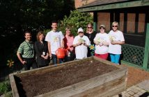 The Community Living gardeners also help the hospital with the beds on the hospital grounds